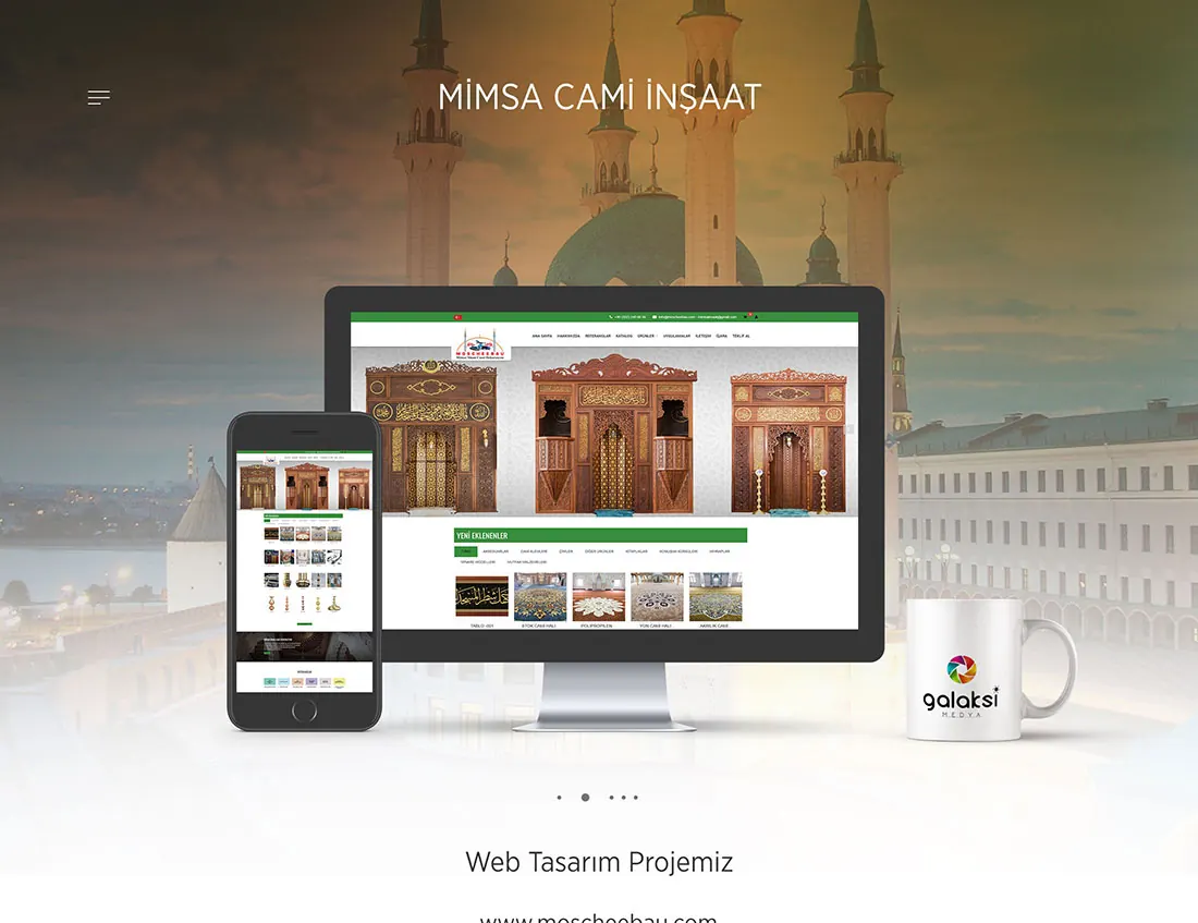 Galaksi Medya tarafından tasarlanan kurumsal web sitesi örneği