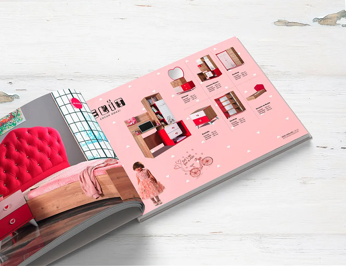 Mobilya katalog tasarımı örneği