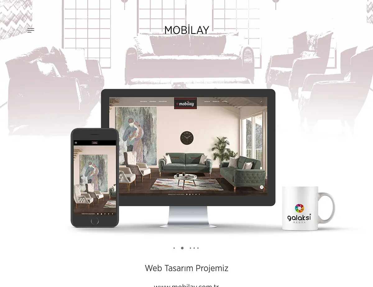 Mobilya firması web sitesi tasarımı örneği